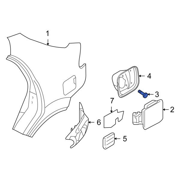 Fuel Filler Door Screw