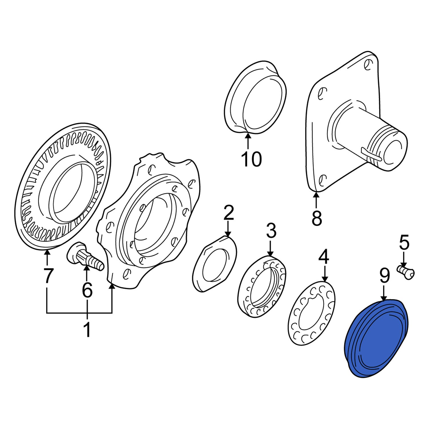 Suzuki OE 4342260A00 Front Wheel Bearing Dust Cap