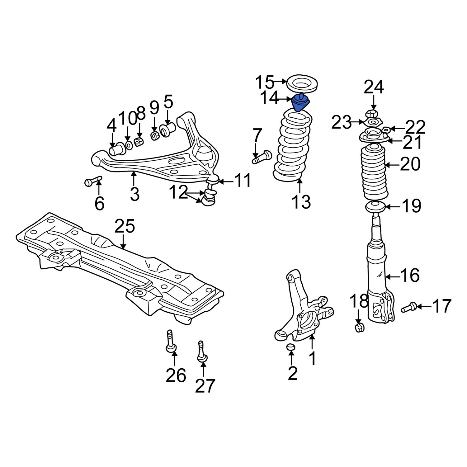 Suzuki OE 4211060A10 Rear Coil Spring Damper