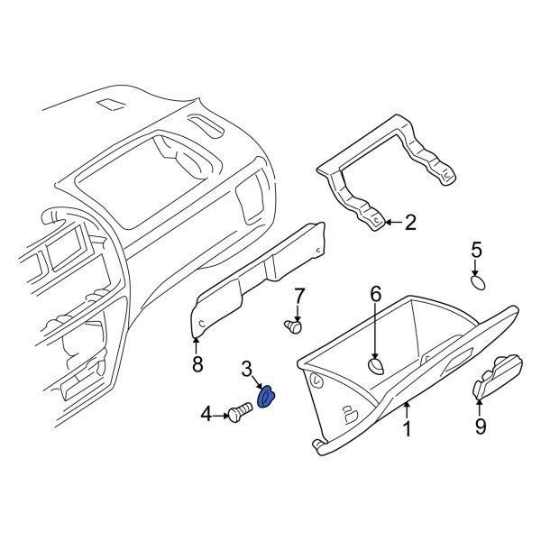 Glove Box Door Hinge