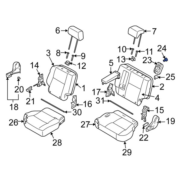 Seat Latch Cover Screw