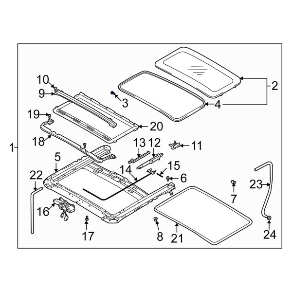 Sunroof Frame Screw