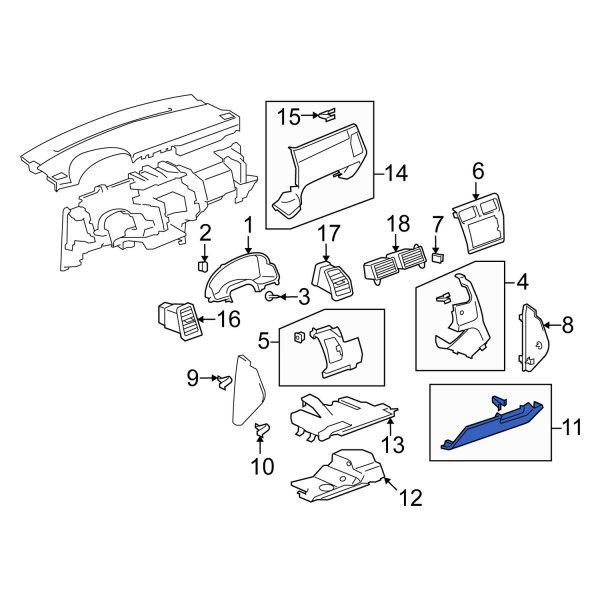 Instrument Panel Knee Bolster