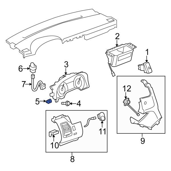 Instrument Cluster Nut