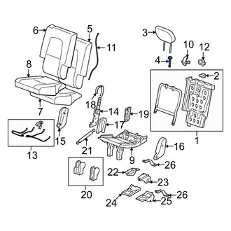 Suzuki OE - Center Right Headrest Guide