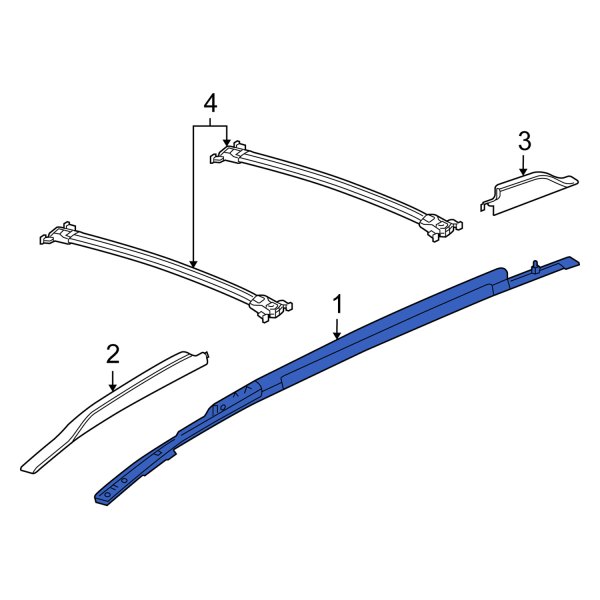 Roof Luggage Carrier Side Rail