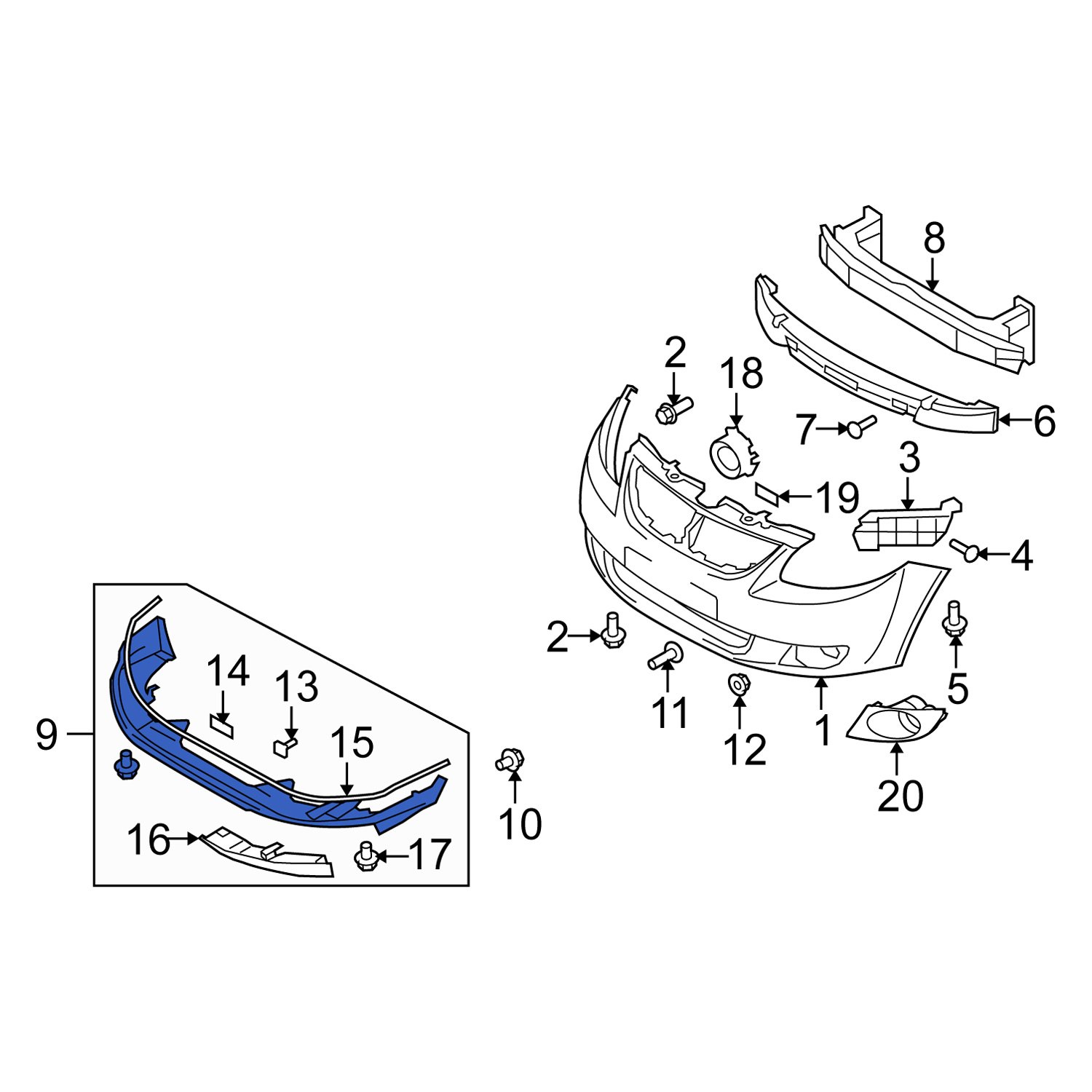 suzuki-oe-7176075k00hcr-front-lower-radiator-support-air-deflector