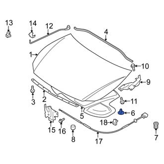 Suzuki OE - Hood Insulation Pad Clip