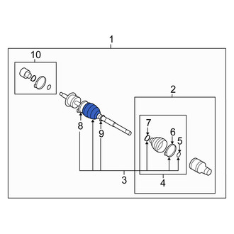 Suzuki OE - Front Right Outer CV Joint Boot
