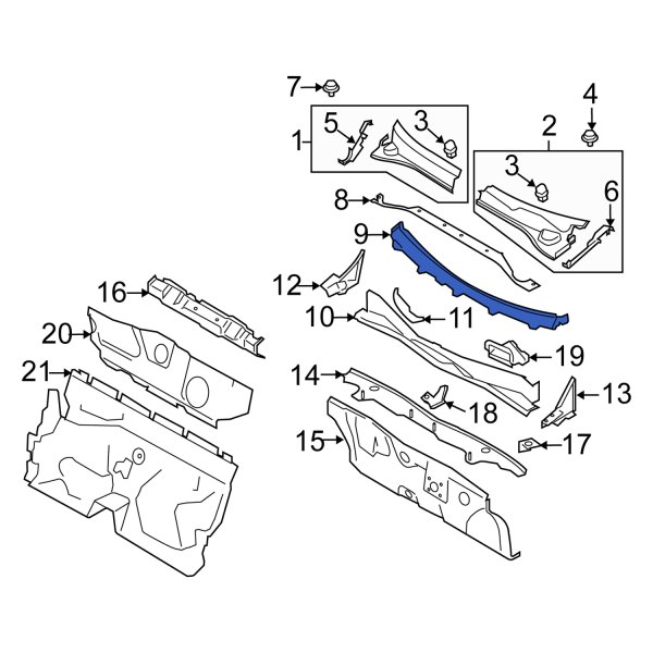 Cowl Grille Panel