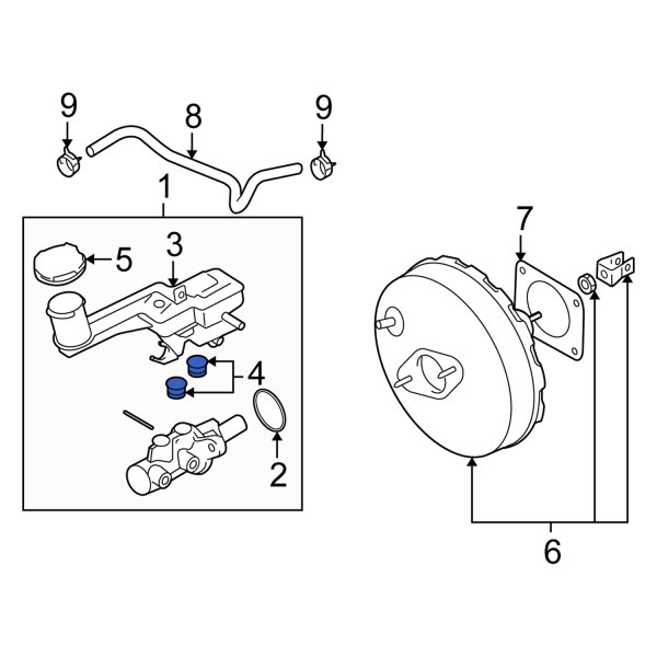 Suzuki OE 5123265J00 Brake Master Cylinder Reservoir Grommet