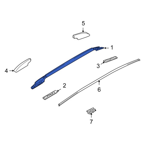 Roof Luggage Carrier Side Rail