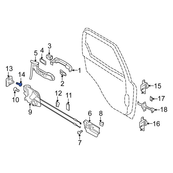 Door Lock Striker Plate Bolt