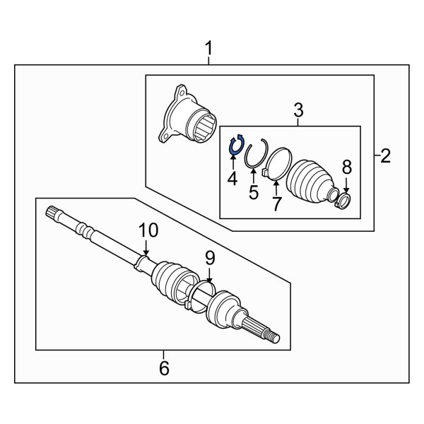 Suzuki OE 4411171C20 Rear Drive Axle Shaft Lock CClip