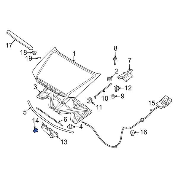 Suzuki OE 1311482Z20 Hood Latch Bolt