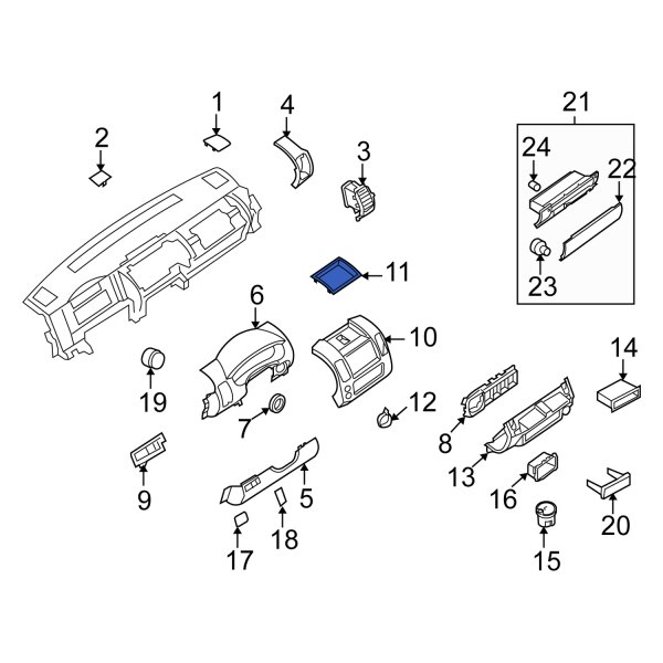 Instrument Panel Storage Compartment