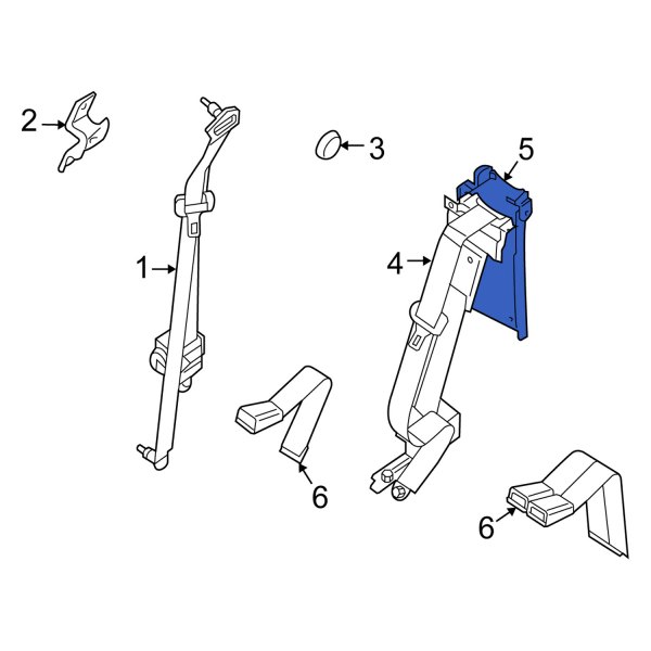 Seat Belt Lap and Shoulder Belt Bracket