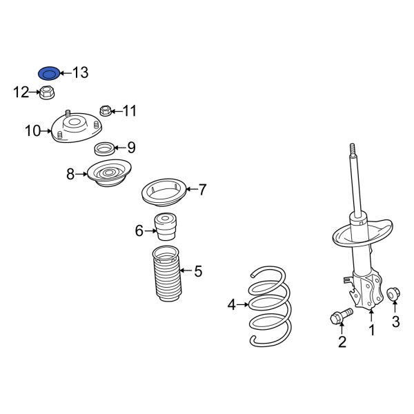 Suzuki OE 4193265J00 Front Suspension Strut Mount Cap