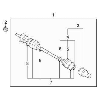 Suzuki OE - Front Right CV Axle Assembly