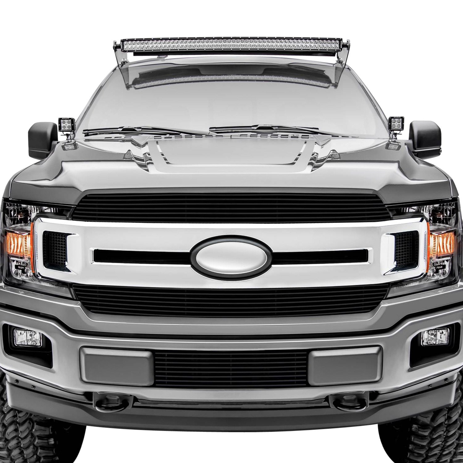 Ford F-150 Custom Grilles - Billet, Mesh, CNC, LED, Chrome, Black