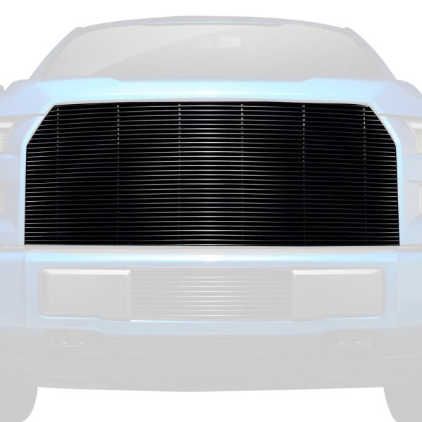 T-Rex® - 1-Pc Full Opening Style Black Powder Coated Horizontal Billet Main Grille