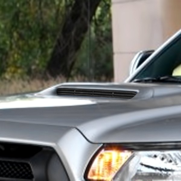 T-Rex® - 1-Pc Black Powder Coated Horizontal Billet Hood Scoop Grille