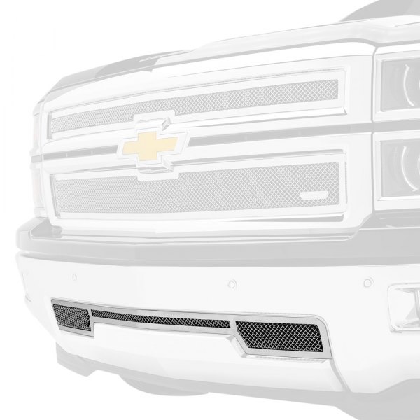 T-Rex® - 1-Pc Upper Class Series Polished Formed Mesh Bumper Grille