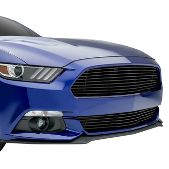 T-Rex® - 1-Pc Flat Black Horizontal Laser Cut Billet Bumper Grille