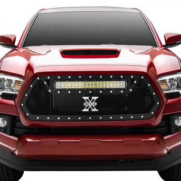 T-Rex® - 1-Pc Torch Series Black Powder Coated Formed Woven Wire Mesh Main Grille