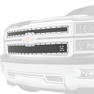 T-Rex® - 2-Pc X-Metal Series Polished Formed Woven Wire Mesh Main Grille