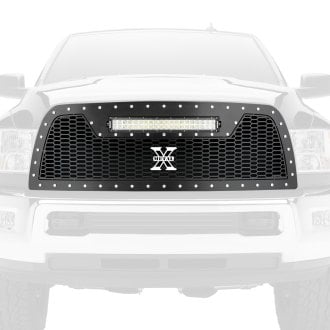 T-Rex® - 1-Pc Laser Torch Series Black Honeycomb Laser Cut Main Grille with 1 x 20" LED Light Bar