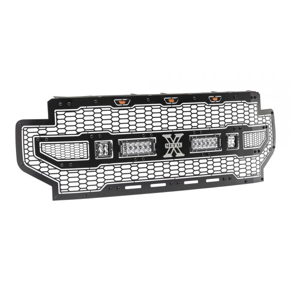 T-Rex® - 1-Pc Laser Stealth Torch Series Black Powder Coated Honeycomb Laser Cut Main Grille