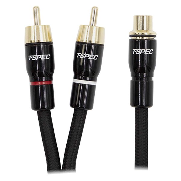 T-Spec® - v16 Series 1 x Female to 2 x Male RCA Cable Y-Adapter with Polyethylene Foam Insulated Jacket