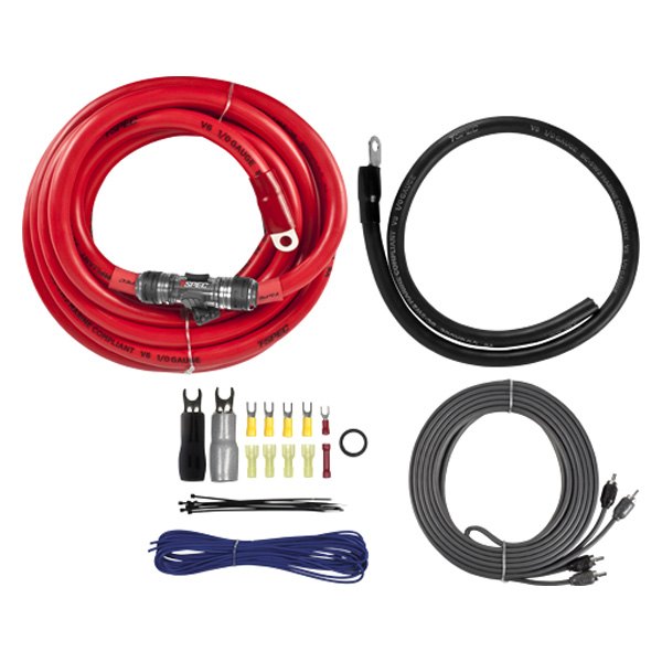 V8 Series 1 0 Awg Amplifier Wiring Kit, What Size Amp Wiring Kit Do I Need