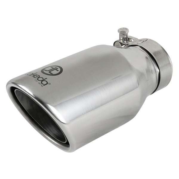 Takeda® - 304 SS Round Angle Cut Polished Exhaust Tip