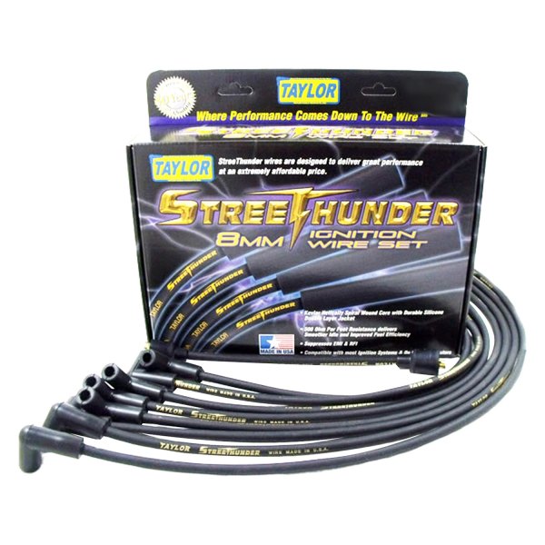 Taylor Cable® - Street Thunder™ 8mm Ignition Wire Set With OE Plug Boot