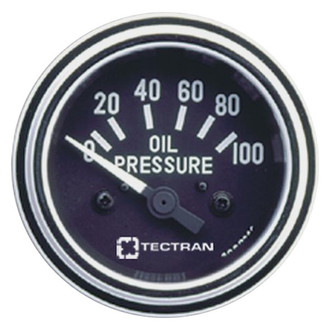 Tectran® - 2-1/16" Oil Pressure Gauge, 0-100 PSI
