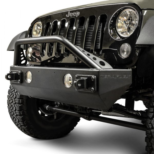 TeraFlex® 4653170 - Explorer Stubby Front Winch HD Bumper with Hoop Kit