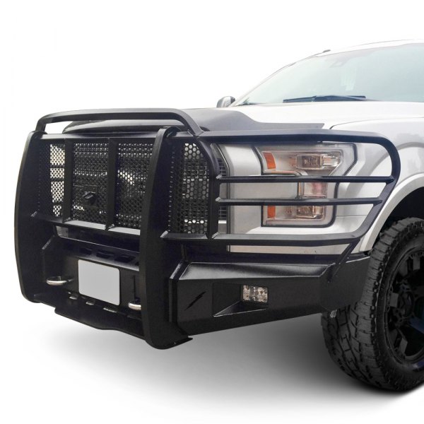 Thunder Struck Bumpers® - Smooth Elite Series Full Width Front HD Black Powder Coat Bumper