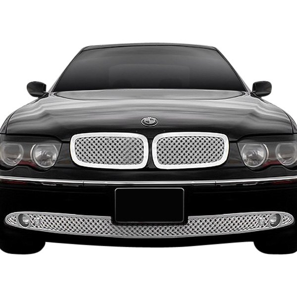 Tiarra® - 3-Pc Luxury Series Triple Chrome Plated Dual Weave Mesh Main and Bumper Grille Kit