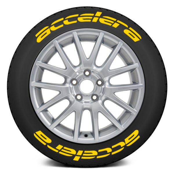 Tire Stickers® - Yellow "Accelera" Tire Lettering Kit