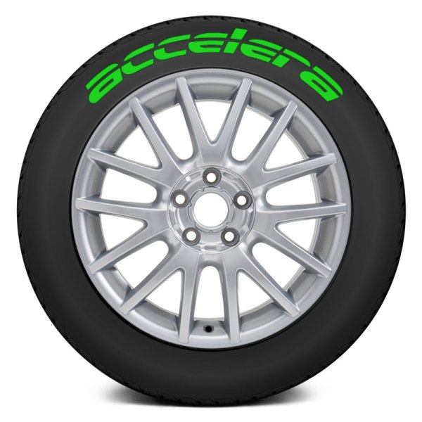 Tire Stickers® - Green "Accelera" Tire Lettering Kit