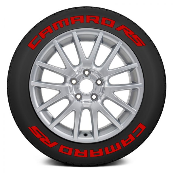 Tire Stickers® - Red "Camaro RS" Tire Lettering Kit