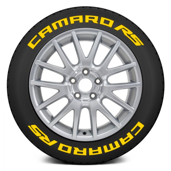 Tire Stickers® - Yellow "Camaro RS" Tire Lettering Kit