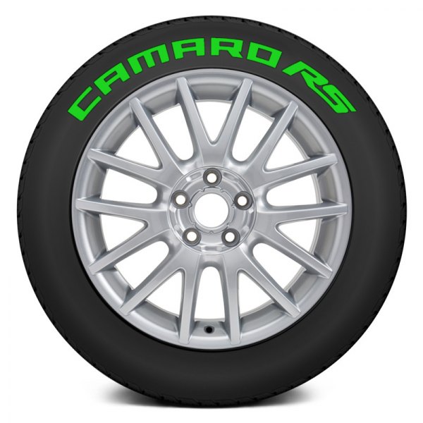Tire Stickers® - Green "Camaro RS" Tire Lettering Kit