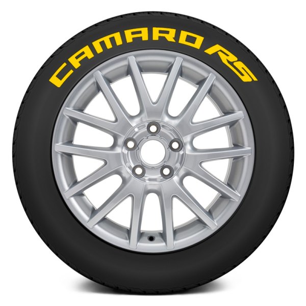 Tire Stickers® - Yellow "Camaro RS" Tire Lettering Kit