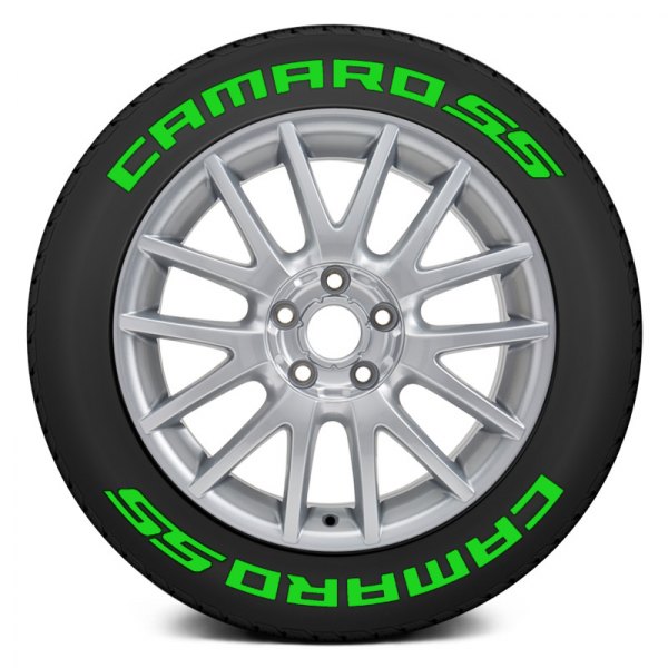 Tire Stickers® - Green "Camaro SS" Tire Lettering Kit