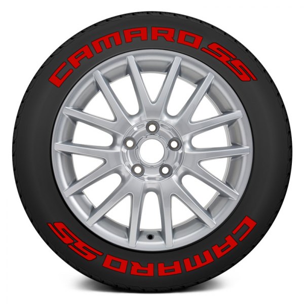 Tire Stickers® - Red "Camaro SS" Tire Lettering Kit