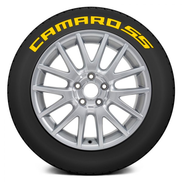 Tire Stickers® - Yellow "Camaro SS" Tire Lettering Kit