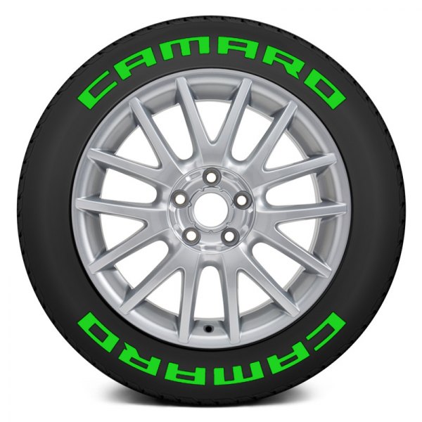 Tire Stickers® - Green "Camaro" Tire Lettering Kit
